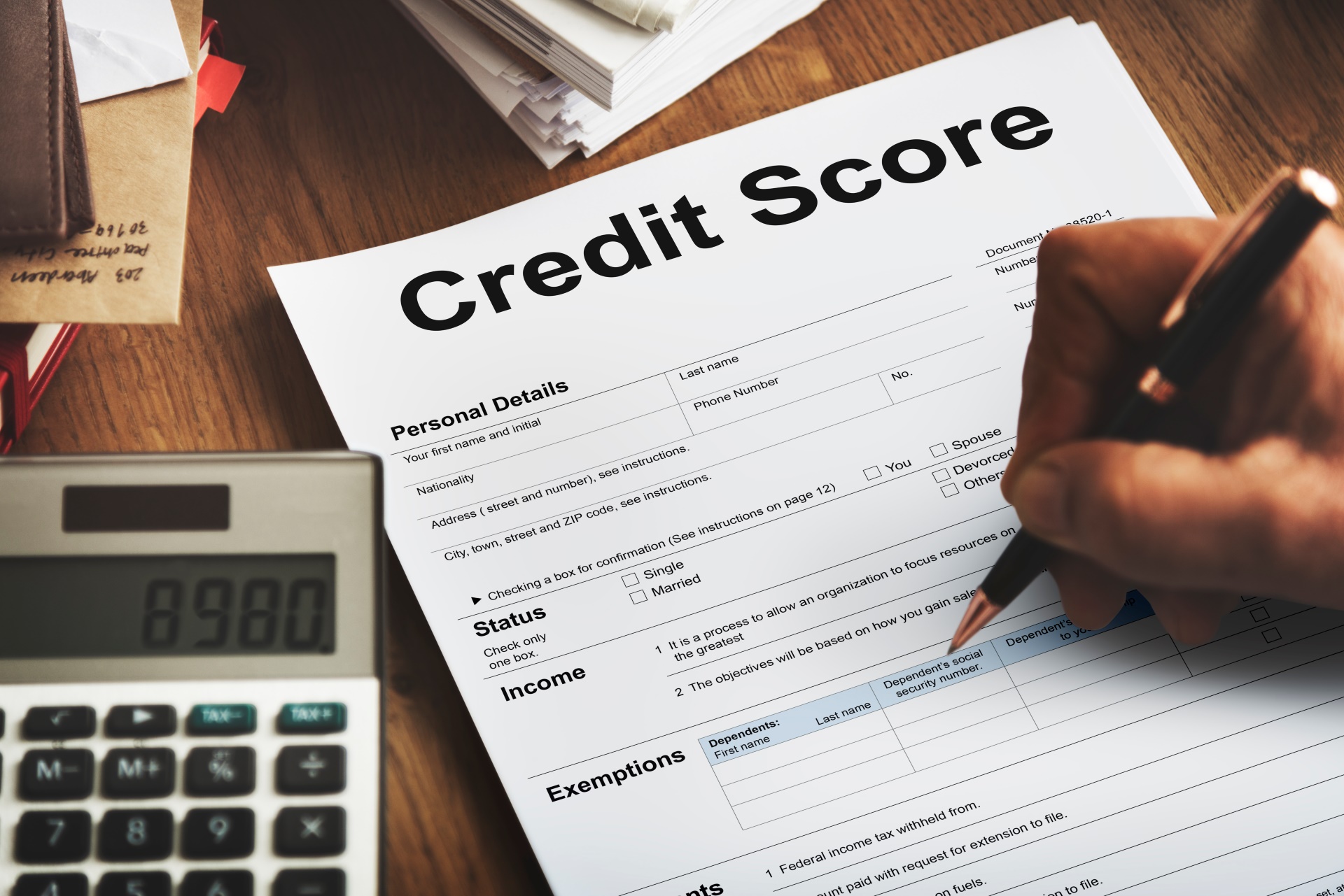 credit-score-form-filing-and-calculating-Car Insurance in Michigan
